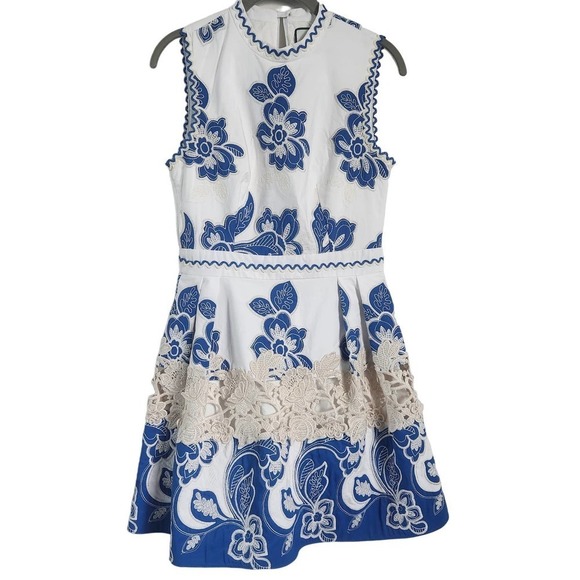 Alexis Farah High Neck Sleeveless Dress in Santorini Embroidery  Size‎ Small - Picture 4 of 13